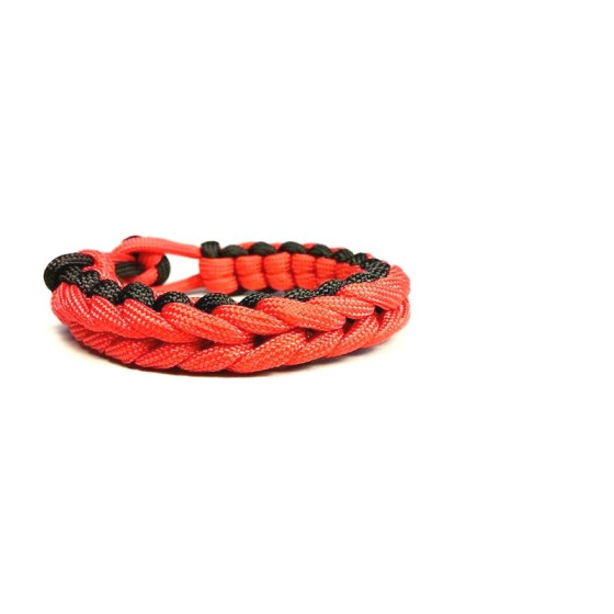 Cordell paracord bracelet commission Ripples red-black - M
