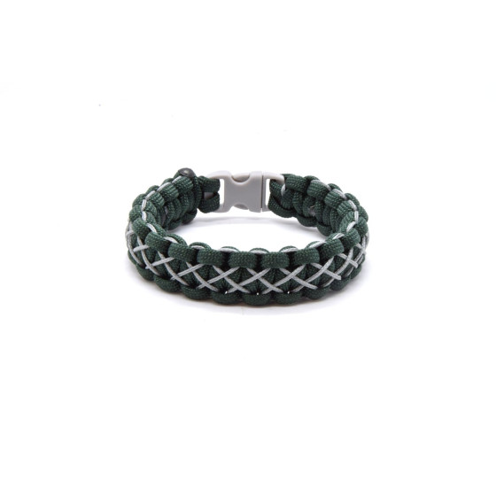 Cordell paracord bracelet commission braided dark green