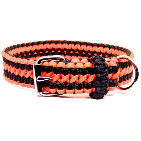 Cordell paracord adjustable collar Lassie for dogs reflective orange