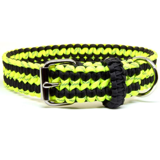 Cordell paracord adjustable collar Lassie for dogs reflective yellow