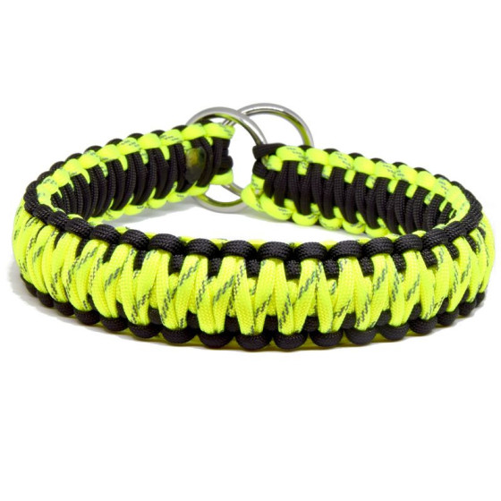 Cordell paracord pull collar Lajka for dogs reflective yellow