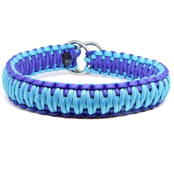 Cordell paracord contractive dog collar Laika blue