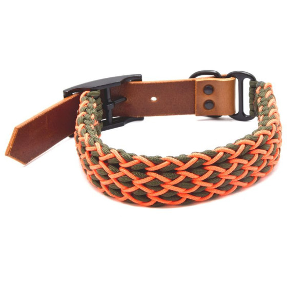 Cordell paracord adjustable dog collar and leash set Hunter