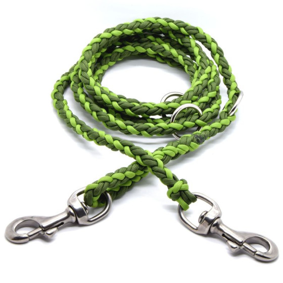 Cordell paracord walking leash switchable stainless steel for dogs - 200cm