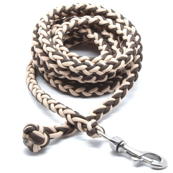 Cordell paracord training leash long stainless steel for dogs - 300cm