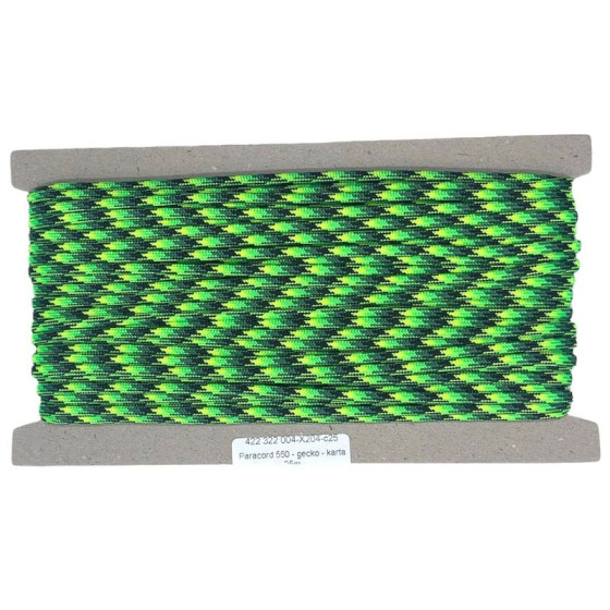 Paracord 25m card- coyote gecko
