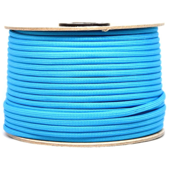Paracord 50m spool - blue turquoise parachute cord
