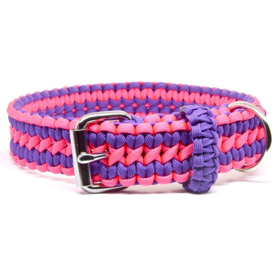 Cordell paracord adjustable collar Lassie for dogs pink