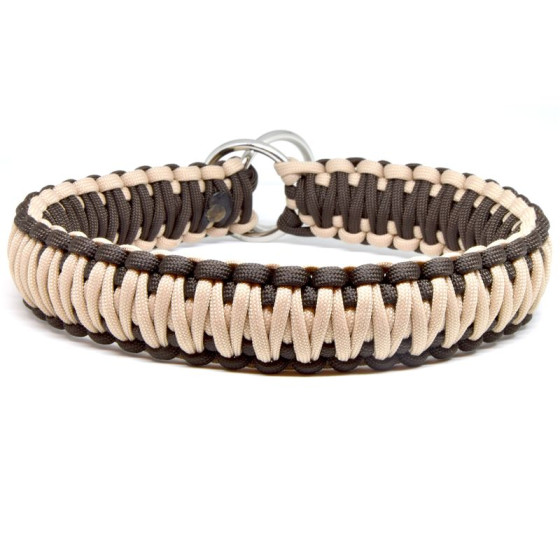 Cordell paracord tightening collar Lajka for dogs brown