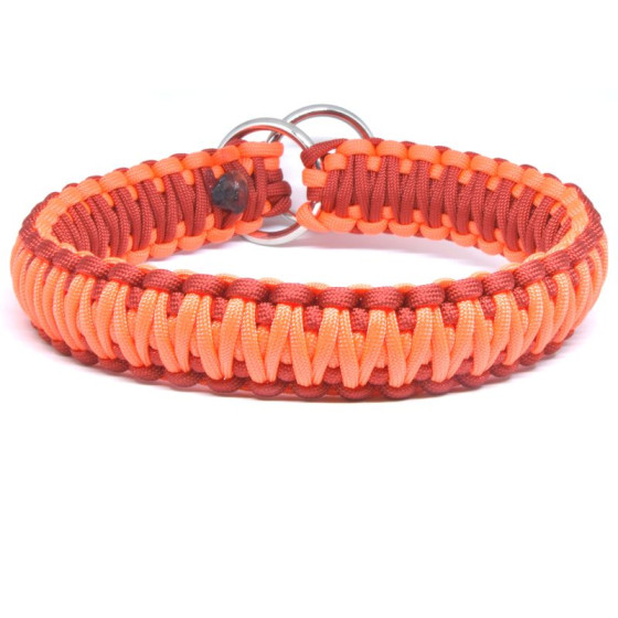 Cordell paracord contractive dog collar Laika red