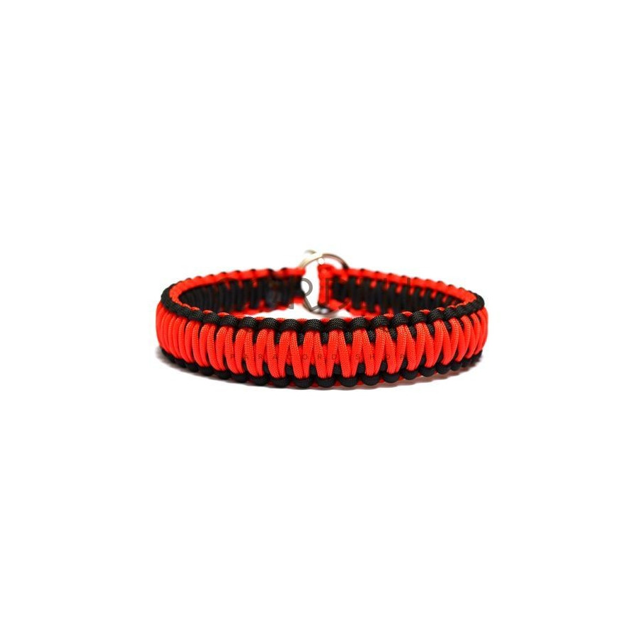 Cordell paracord dog collar - medium red