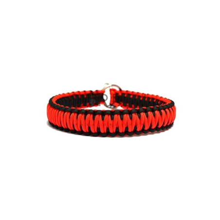 Cordell paracord dog collar - medium red