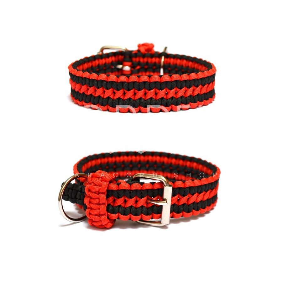 Cordell Adjustable paracord dog collar - red