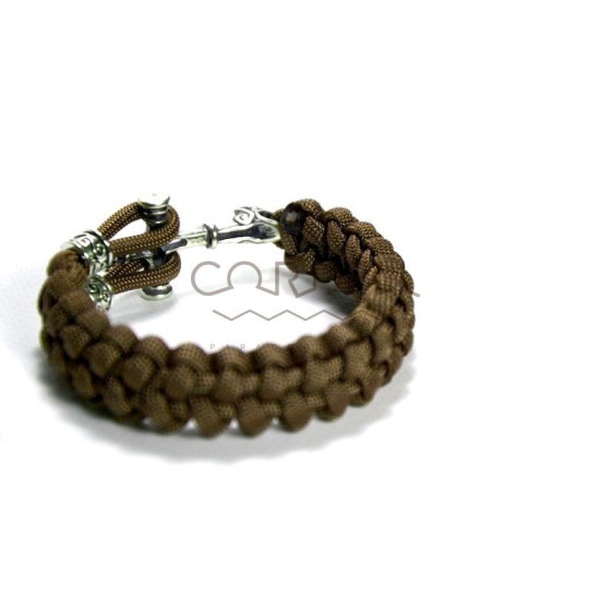 Cordell paracord bracelet Wolf cross silver