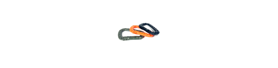 Cordell paracord carabiners for parachute cord goods.
